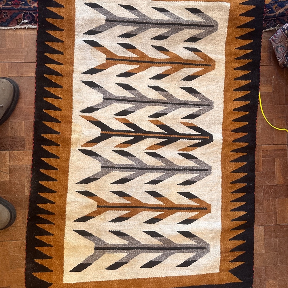 Hand woven Native American rug